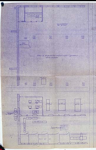 atelier de fabrication et de réparation (chaudronnerie de fer)