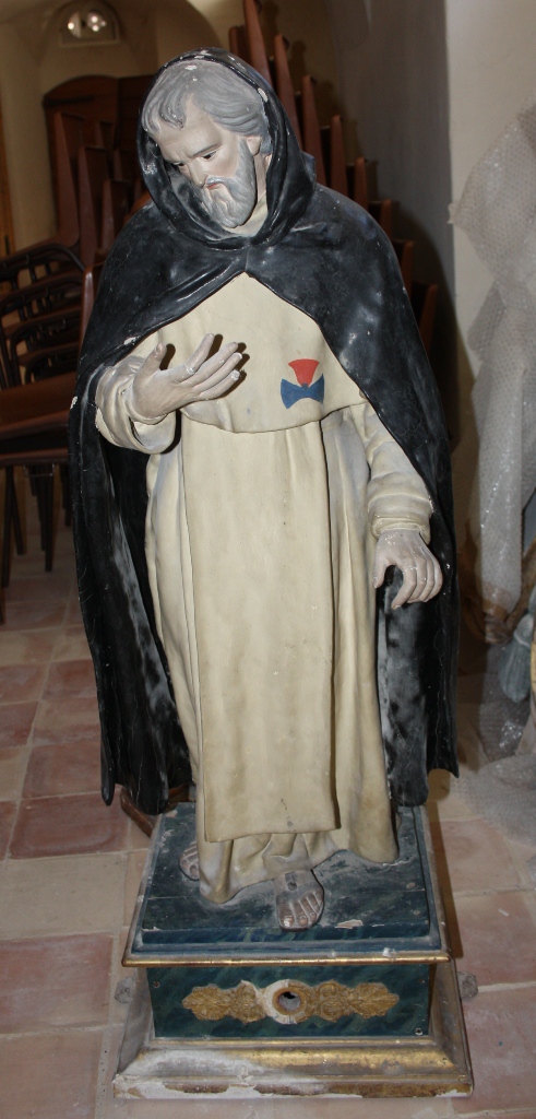 Statue-reliquaire (socle-reliquaire, petite nature) : saint jean de Matha