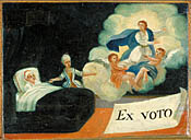 tableau, ex-voto : Demande de guérison d'un homme (N° 4)