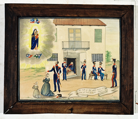 ex-voto, tableau : Soldat emprisonné en 1840