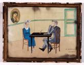 ex-voto, tableau : Jeune fille passant un oral, licence 1932