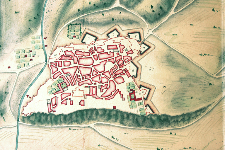 Plan d'Embrun avant le siège de 1692, non daté.