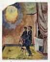 ex-voto, tableau : Prière d'un couple dans un intérieur