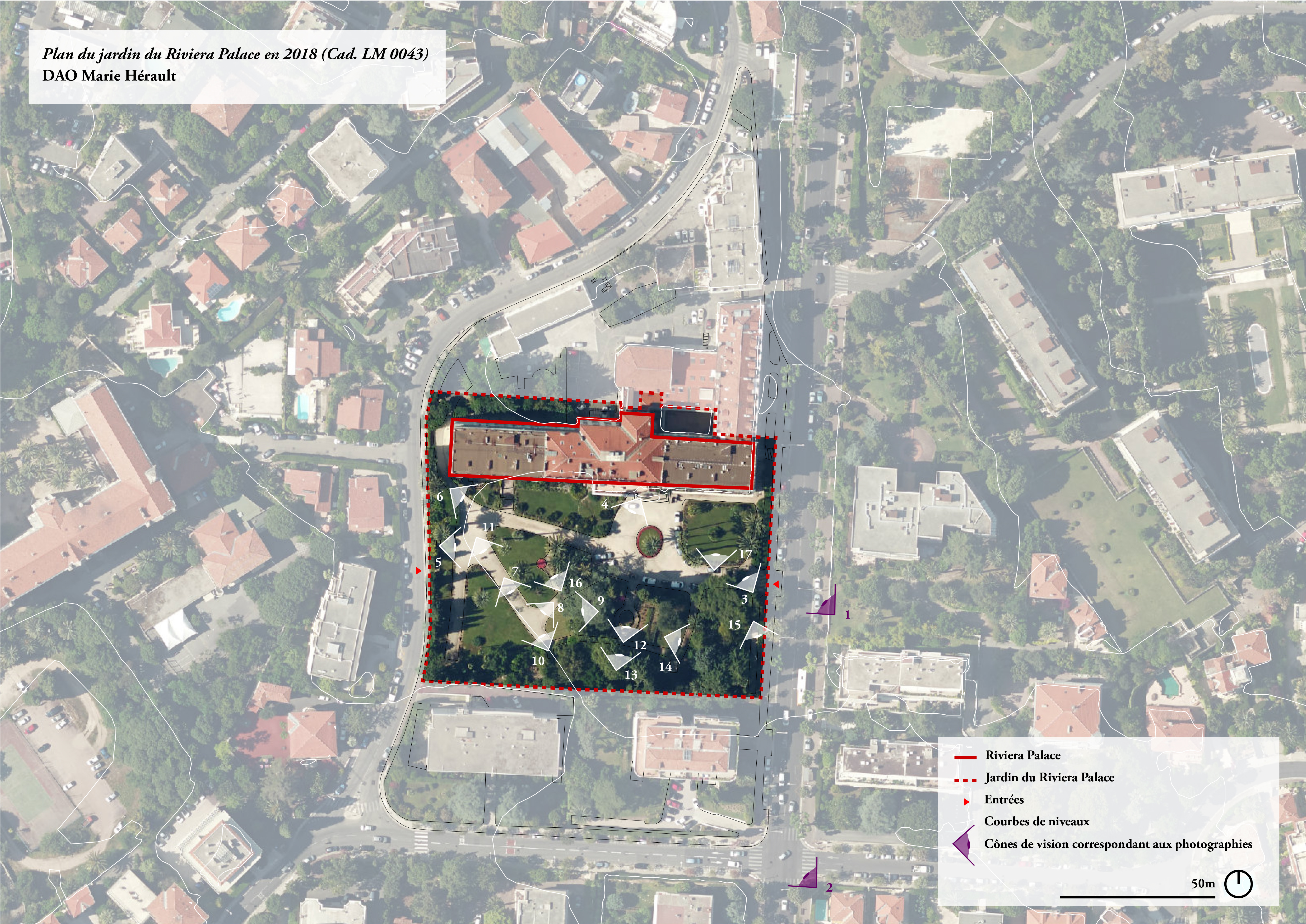 jardin d'agrément de l'Hôtel de voyageurs dit hôtel Riviera Palace, actuellement immeuble en copropriété
