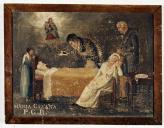 ex-voto, tableau : Demande de guérison d'une femme, Maria Ganzana