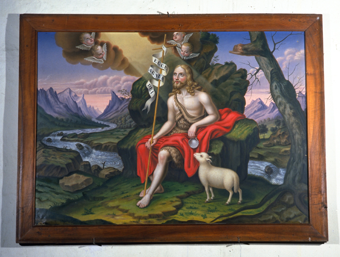 ensemble de 2 tableaux : Sainte Marie-Madeleine, Saint Jean Baptiste