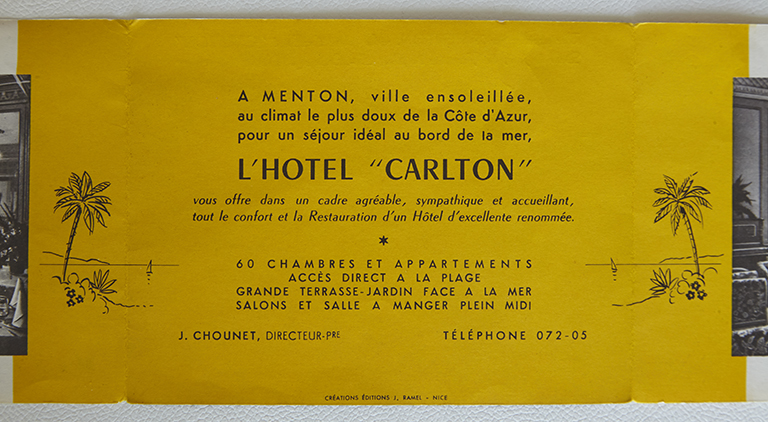 Hôtel de voyageurs dit Hôtel Carlton ou Carlton Palace Hôtel, actuellement immeuble dit Villa Anastasia