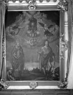 tableau : Adoration du Saint Sacrement, saint Claude et saint Jean Baptiste