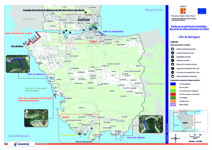 Les aménagements portuaires de la commune de Martigues