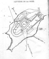 Plan de la batterie de La Cride - Atlas des batteries de côte - 1880