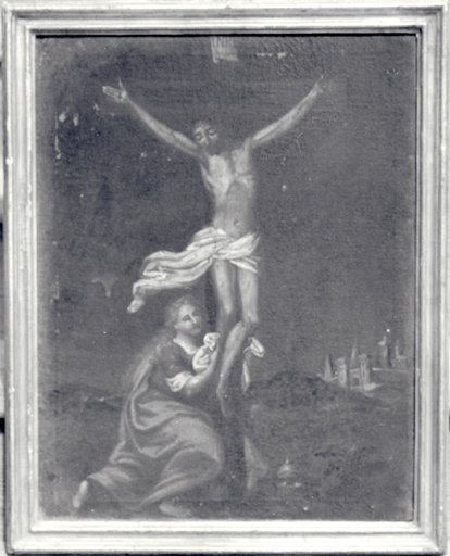 tableau : Le Christ en croix et sainte Marie-Madeleine