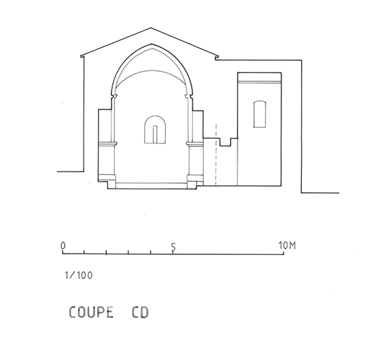 Coupe CD [de la chapelle Saint-Michel].
