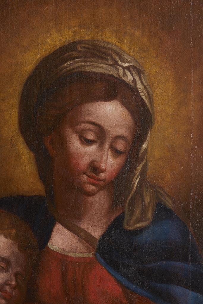 Tableau : Vierge à l'Enfant avec saint Jean Baptiste