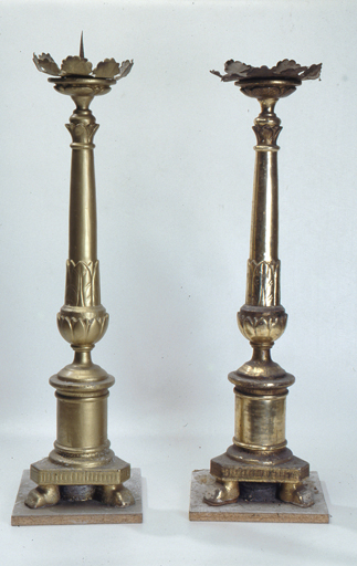 ensemble de 2 chandeliers d'autel