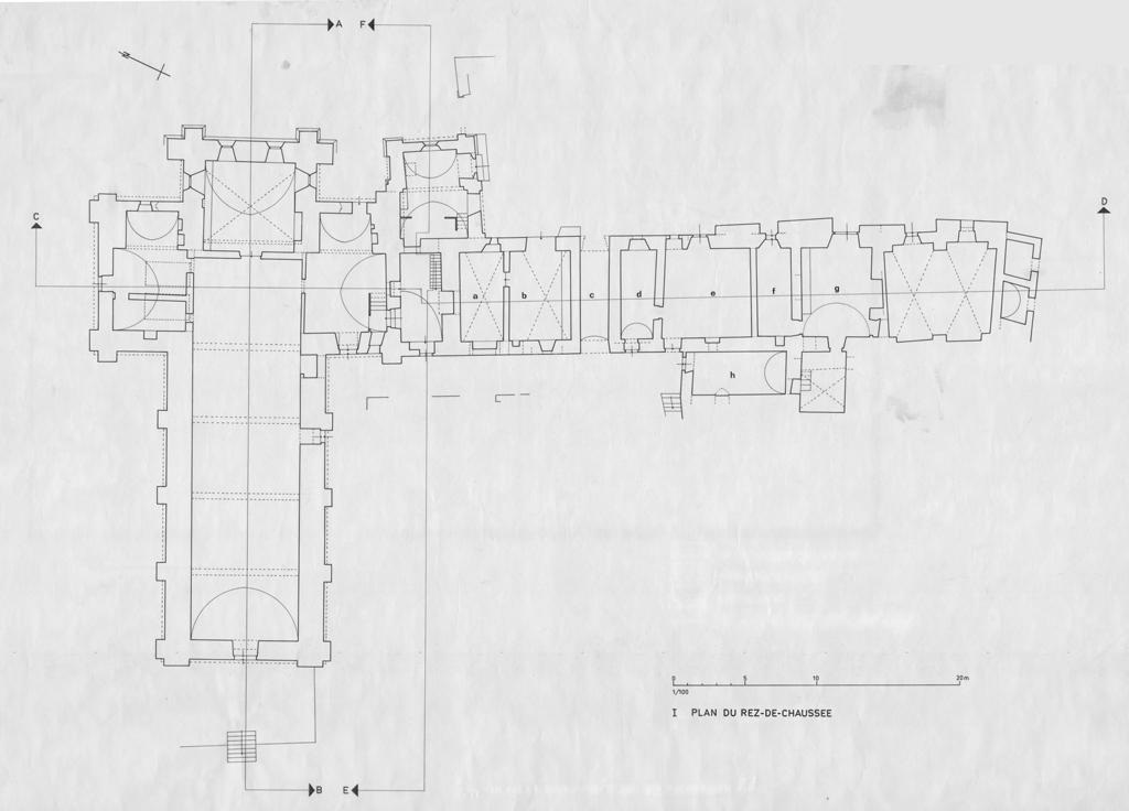 Plan du rez-de-chaussée [relevé en 1970].