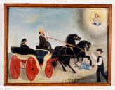 ex-voto, tableau : Enfant sous les pattes d'un cheval, Louis Mathieu