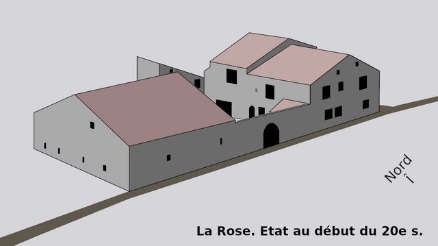 Etat hypothétique du bâti au début du 20e siècle.