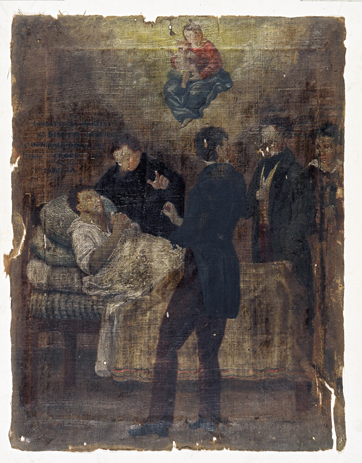 ex-voto, tableau : Demande de guérison d'un homme, Gio Batista Martini