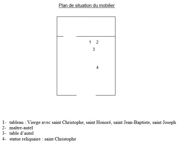 le mobilier de la chapelle Saint-Christophe puis église paroissiale