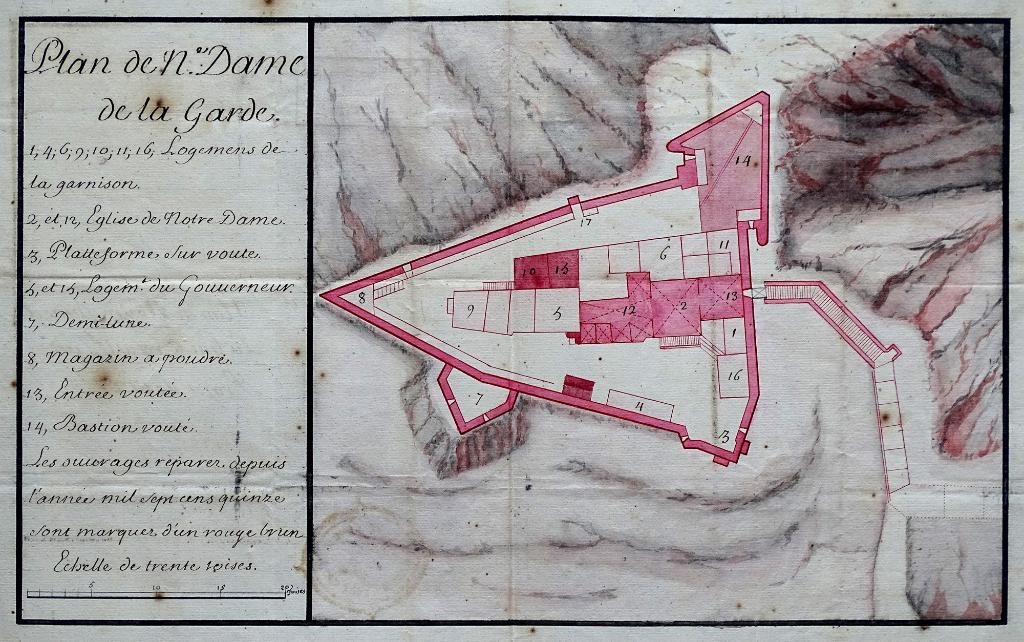 Plan de ND de la Garde, 1726.
