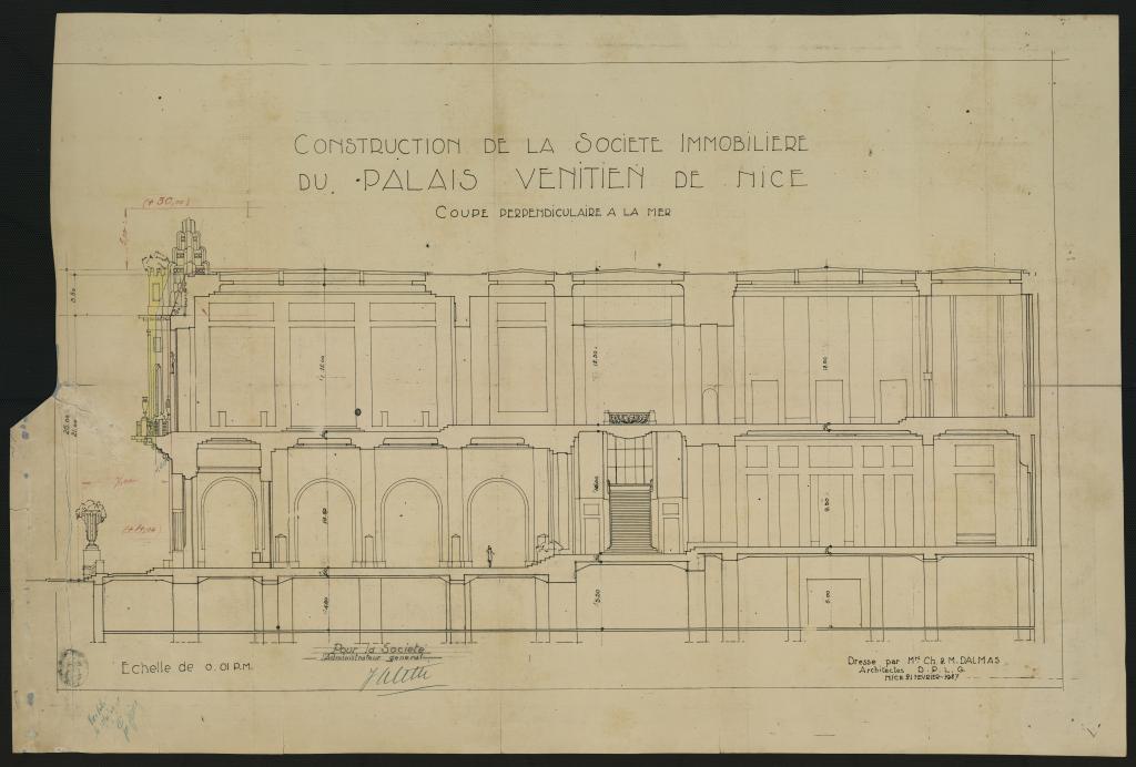 casino dit Palais de la Méditerranée, actuellement casino et hôtel de voyageurs dits Palais de la Méditerranée