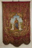 bannière de procession (bannière de confrérie) : saint Joseph et Vierge de l'Immaculée Conception