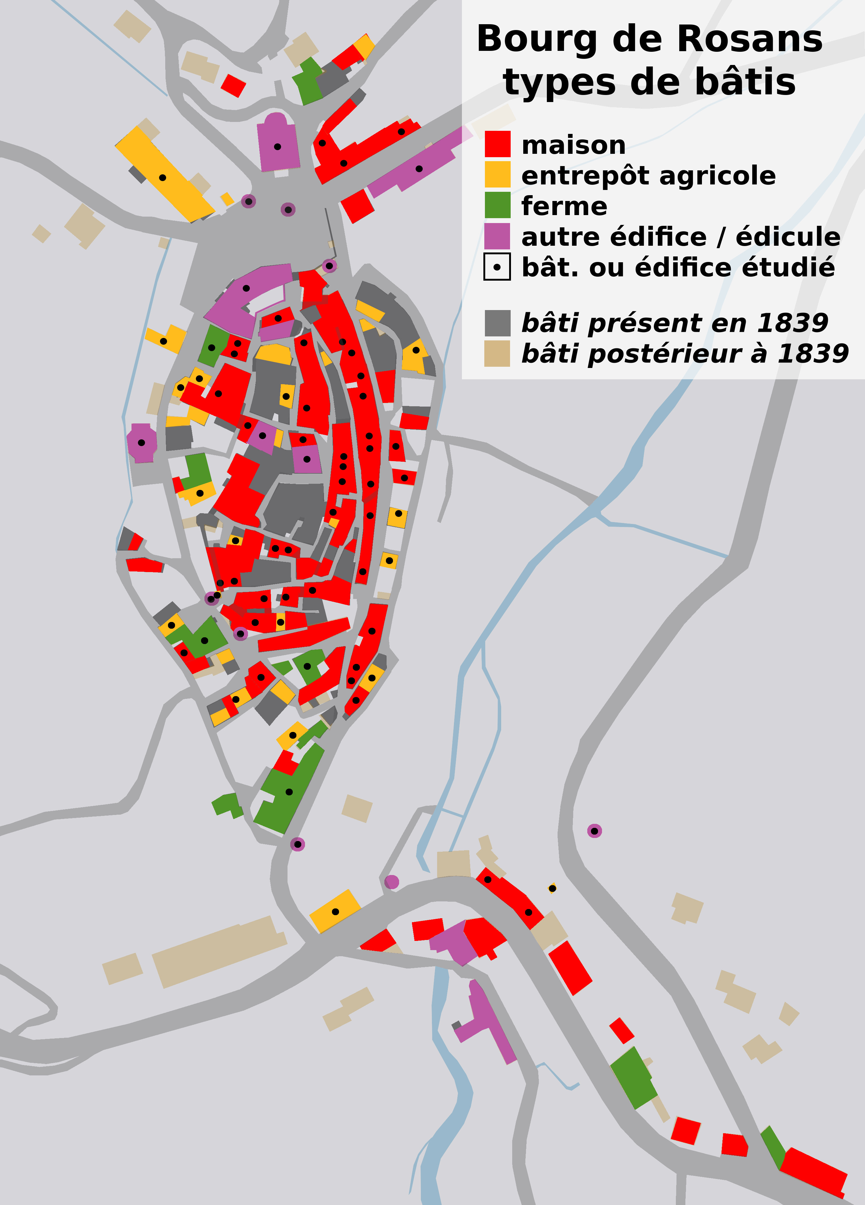 Bourg de Rosans. Variété du bâti aggloméré.