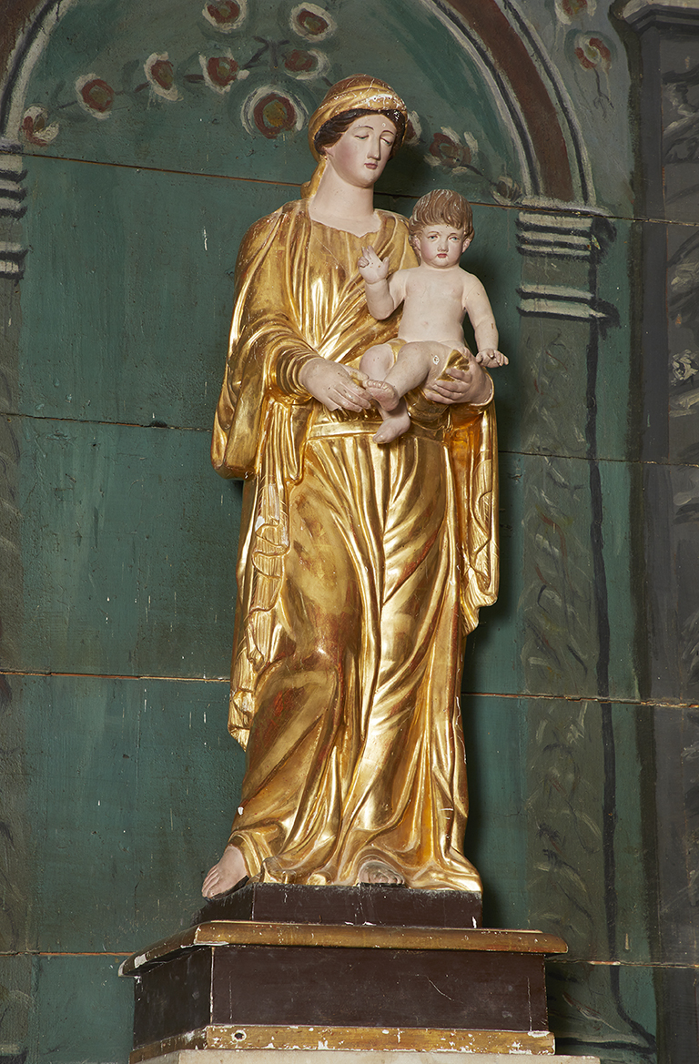 Statue (petite nature) : Vierge à l'Enfant