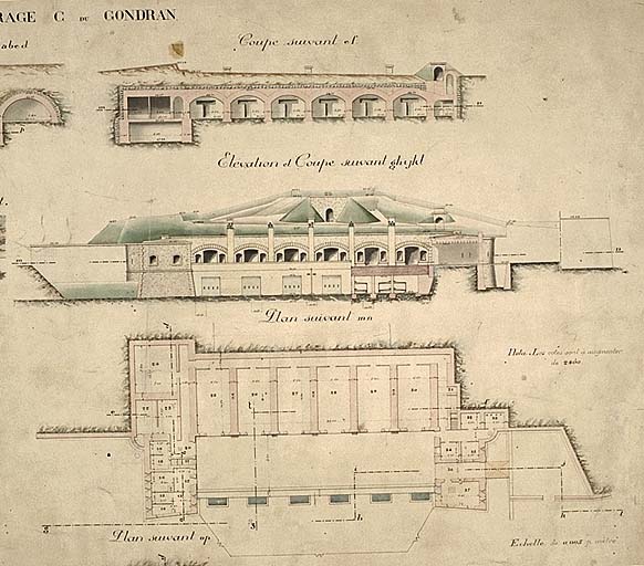 Ouvrage C du Gondran. 1893. Détail.