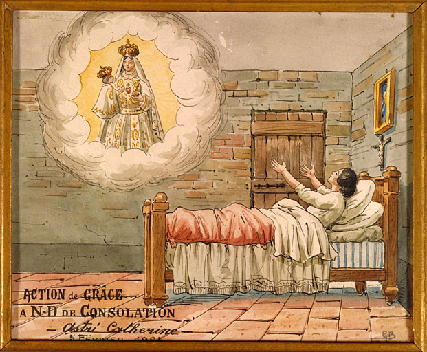 tableau, ex-voto : Demande de guérison de Catherine Astri