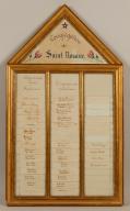 Ensemble des tableaux de la congrégation du Saint Rosaire et des règlements des congréganistes