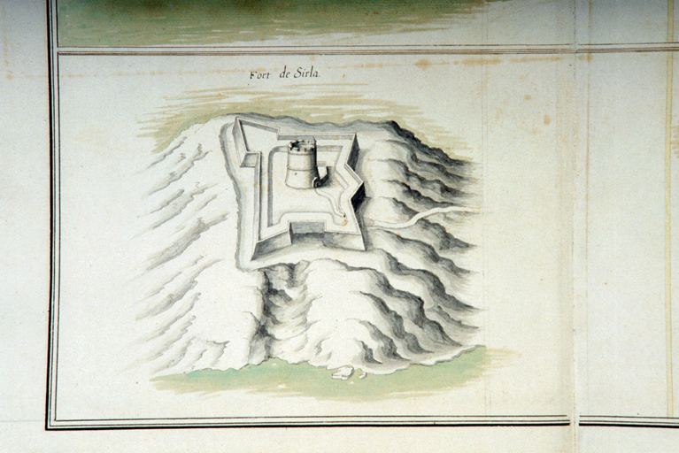 Atlas de Louis XIII. Le fort de Sirla (fort de l'Estissac).