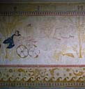 peinture monumentale : Oenomaos offre un sacrifice à Artémis, Course de Pélops, Préparatifs des noces d'Hippodamie et de Pélops