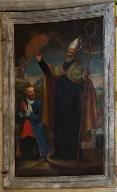 Tableau : saint Isarn de Marseille et le seigneur de Demandolx