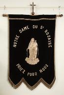 Bannière de procession, bannière de la confrérie de Notre-Dame-du-saint-Rosaire (N°2) : Vierge à l'Enfant