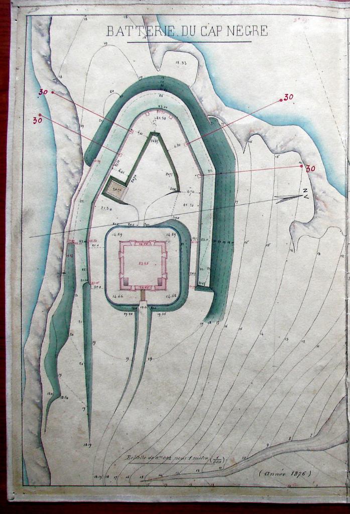 Batterie du Cap Nègre. [Plan masse] 1876.