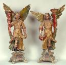 paire de statues-chandeliers d'autel (statuettes) : Anges