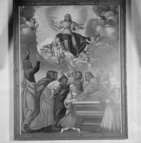 tableau : L'Assomption de la Vierge en présence de Guillaume d'Hugues, archevêque d'Embrun