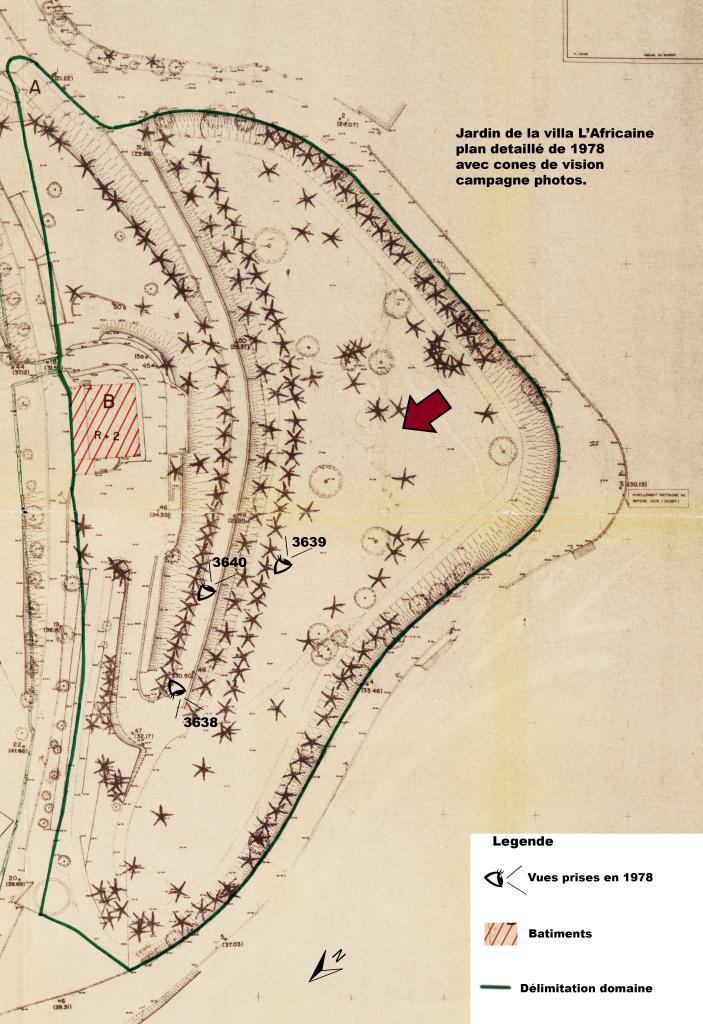 jardin d'agrément de la villa L'Africaine, actuellement parc de l'Indochine et jardin des Résidences Château Sainte-Anne