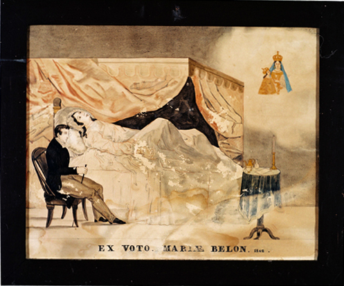 ex-voto, tableau : Demande de guérison d'une femme, Maria Belon