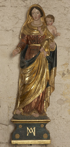 statue (petite nature) : Vierge à l'enfant