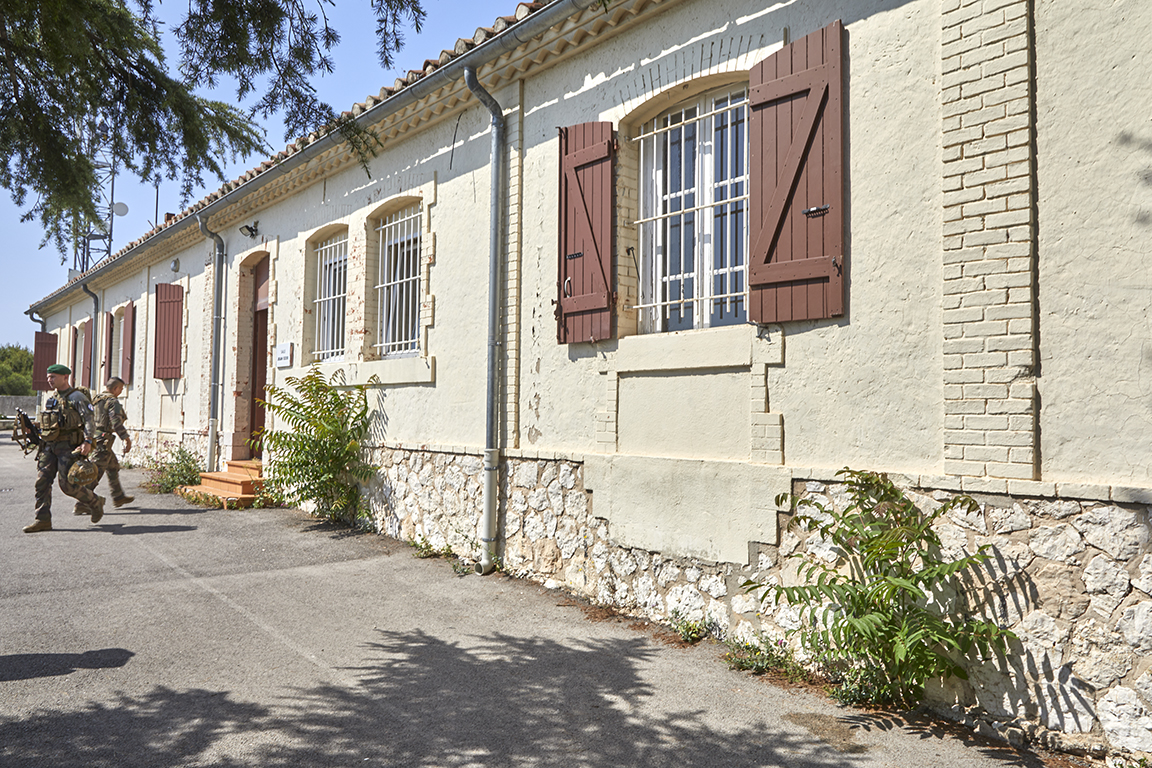 Détail de la façade de la caserne Sud-Est de 1885.