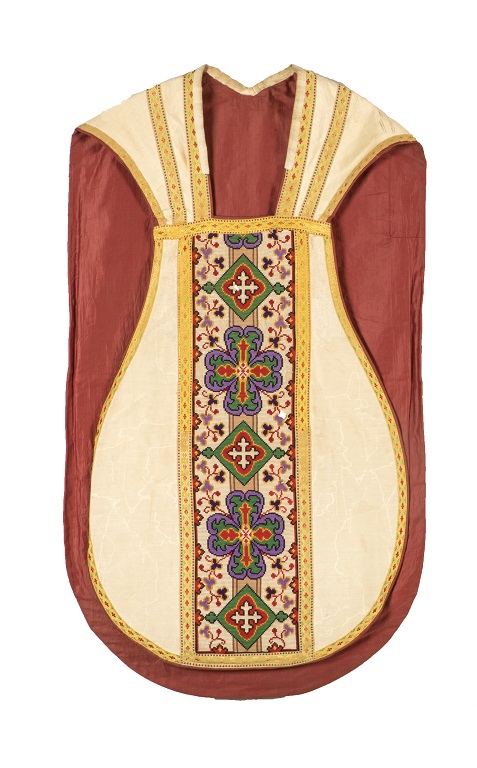 Chasuble et voile de calice (ornement blanc N° 4)