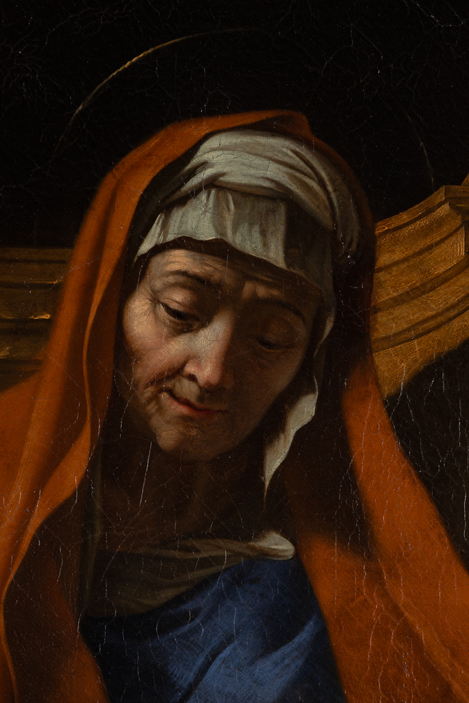 tableau : L'Education de la Vierge, avec sainte Marguerite et saint Blaise de Sébaste
