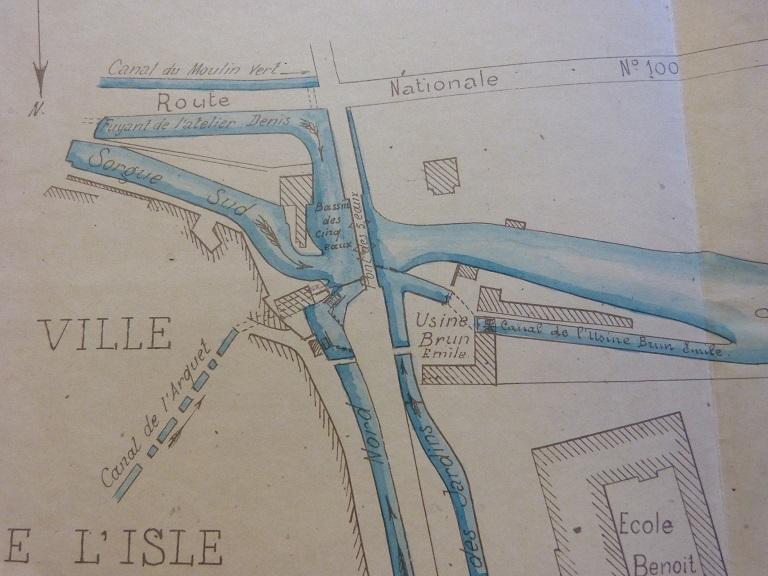 Demande en révision Seymard, plan de situation de l'usine Brun Emile, 1907.
