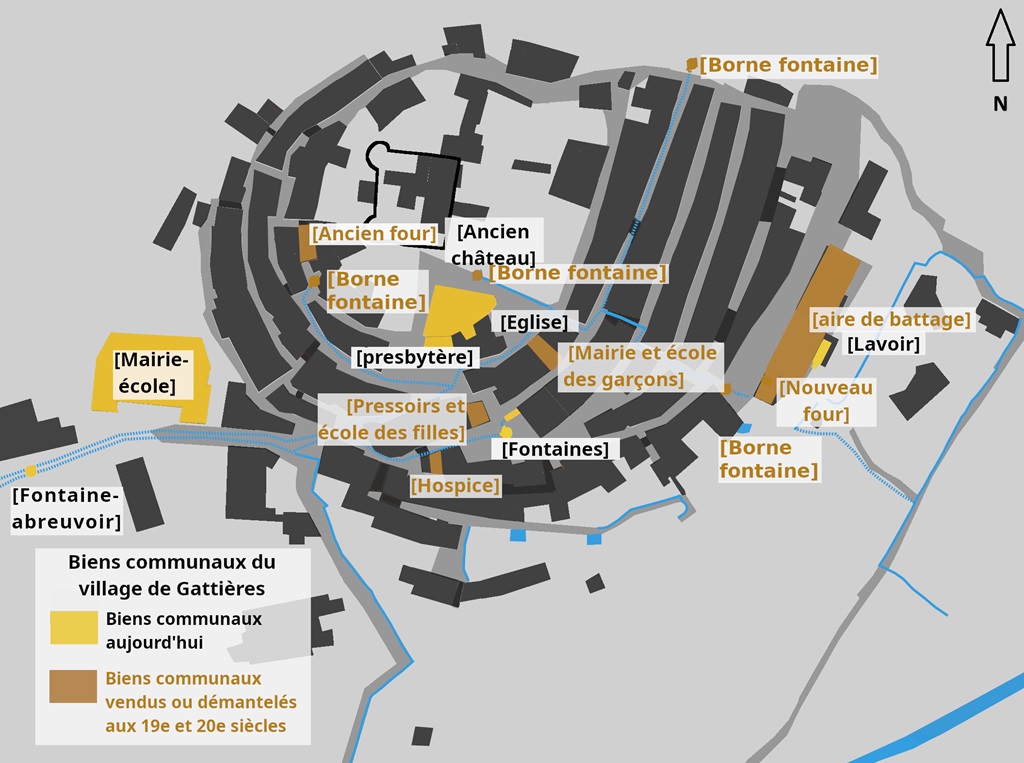 Village de Gattières, biens communaux depuis le 19e siècle.