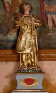 Statue (demi-nature) et socle : saint Baudile
