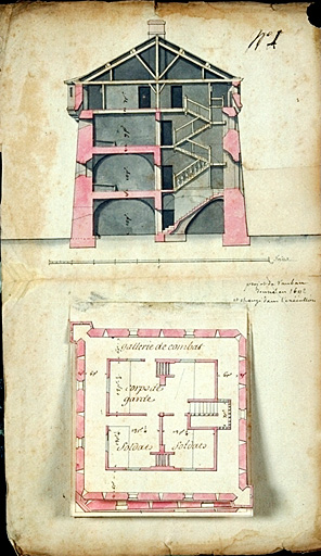 Projet de redoute à mâchicoulis, 1692.