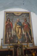 Tableau d'autel : saint Jean Baptiste, saint Pierre, saint Edouard le Confesseur