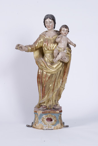 statue-reliquaire (petite nature) : Vierge à l'Enfant (N° 1)